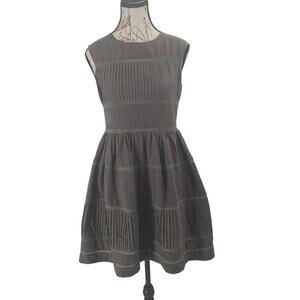 Particular Grin pleated ladies dress green Size Medium office goblincore fairy